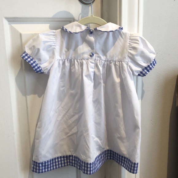 Zuccini Girls Dress, Barnyard Animal Embroidery, Blue Gingham, 24m - Picture 4 of 12